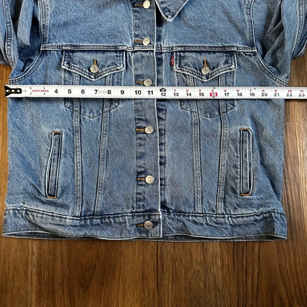 Levis Trucker Jacket Mens Large Blue Good Denim WaterLess Classic Americana